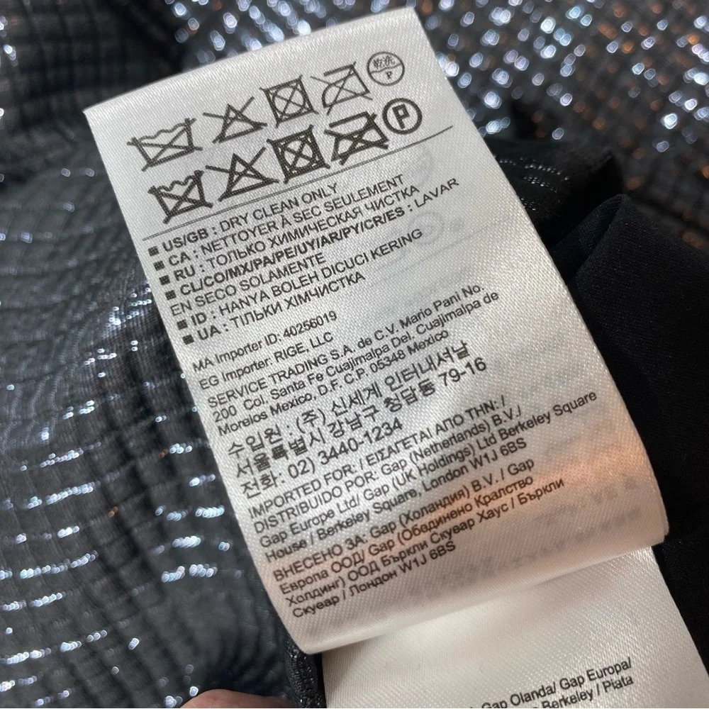 Banana Republic Monogram Metallic Textured Skirt Size 10 Luxe Cocktail